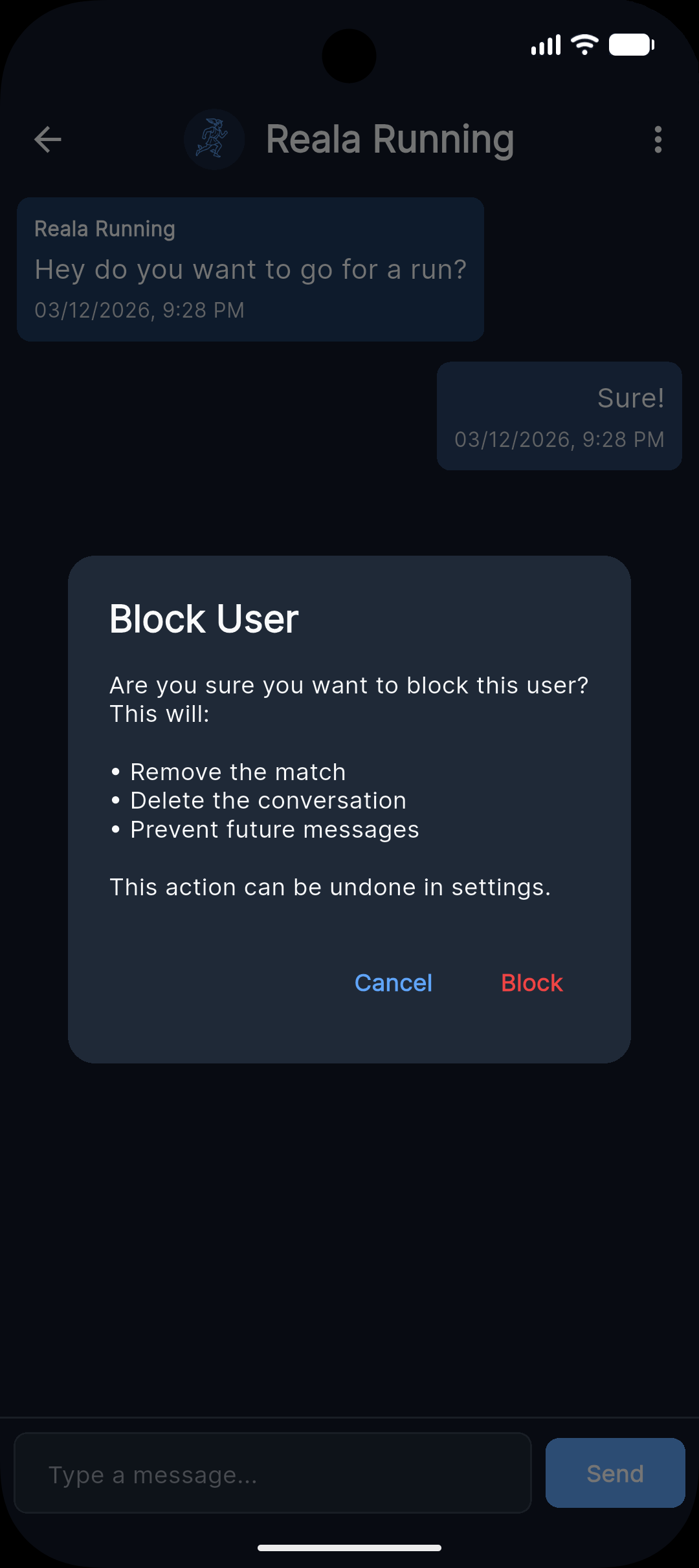 Block screen